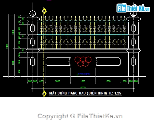 Bản vẽ,Bản vẽ mặt bằng,Bản vẽ autocad,mẫu hàng rào,bản vẽ hàng rào,Bản vẽ mặt đứng